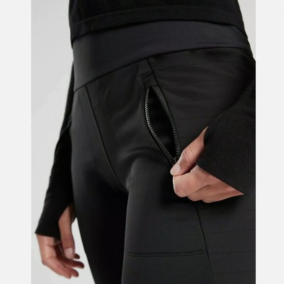 Athleta Peak Hybrid Fleece Tights Black Size Womens XSmall - Picture 3 of 9